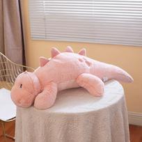 90cm Squishy Dinosaur Doll Plush Toy Soft Dino Plushie Cartoon Kawaii Animal Kids Birthday Stuffed Animal Sofa Dolls Cute Gifts 90cm rožinė
