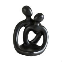 Abstrakčios poros figūrėlė žvakidė-arbatinukui 3,5x3x4,7 colio Stalo dekoracija Black