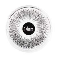 1 dėžutė juodų dirbtinių blakstienų, garbanotų, puikiai priglundančių, apvali dėžutė, grožio dirbtinės akių blakstienos moterims 14mm