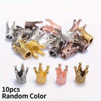 10/30/50 vienetų vientiso metalo karaliaus ir karalienės karūna didelės skylės apyrankės jungiklis pakabukai karoliukai 10pcs gray