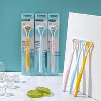 Silicone Tongue Scraper & Cleaner: Dual-Action Fresh Mouth Solution for Bad Breath Removal. Tongue Cleaner