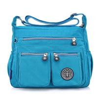Daugiakišeninis moteriškas krepšys Nailoninis Didelės talpos moteriškas pečių krepšys Crossbody krepšys vandeniui atsparus nailoninis krepšys One Size
