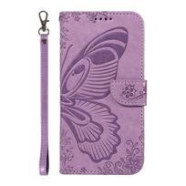 Flip Case for Nokia G42 Leather Card Slots Stand with Lanyard Wallet Cover Casing Nokia G42 violetinė