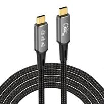 USB4 Thunderbolt 4 Video & Data Cable, PD 240W Fast Charging, 8K@60Hz HD Connection 3m gray