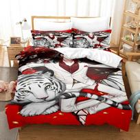 Hololive vox Akuma Bedding Set Single Twin Full Queen King Size Bed Set Aldult Kid Bedroom Duvetcover couette imprimée enfants 70x133cm 2pcs