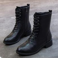 Trumpi batai moterims suvarstomi batai elegantiški su vidutiniais kulnais raišteliai moteriški aulinukai smailianosiai aulinukai pankroko stiliaus koviniai 35 black