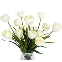 5 Bunches Artificial Tulip Flowers 15 Heads Fake Real Touch Tulips Flower Bouquet for Wedding Arrangements Centerpieces Home Decoration balta