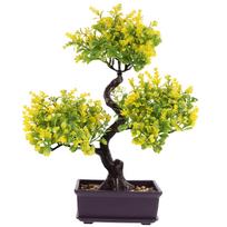 Dirbtinis dekoratyvinis vazoninis augalas Bonsai medis Modeliavimas Žali augalai Lauko Vidaus geltona