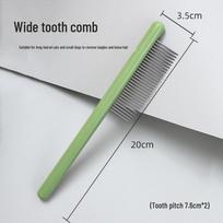 Pet Comb: Dense Tooth Detangling Brush for Cats, Dogs, and Rabbits to Remove Loose Hair Beech Comb gray