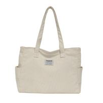 Lazy style solid suede nylon large capacity canvas bag hot sale single shoulder large bag for women