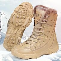 Žieminiai Vandeniui Atsparūs Vyriški Batai Pliušiniai Super Šilti Sniego Vyriški Sportbačiai Ankle Boots Lauko Vyriški Dykumos Botas Hombre 39 smėlis