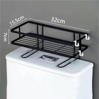 Toilet Storage Shelf No Drilling Toilet Tank Organizer Multi-function Waterproof Shampoo Storage Holder for Bathroom Accessories juoda