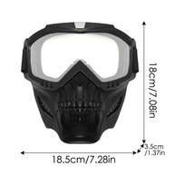 Motorcycle Riding Glasses Fog-Proof Dirt Bike Cycling Goggle With Removable Face Masque Motocross Eyewear Motorcycle Accessories gryna