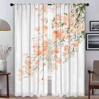 Simple Style Window Curtain for Room 2 Panel Kitchen Curtains Tulle for Bedroom Blinds Partition Home Interior Curtains Shades W60xH90cmx2pcs-CL