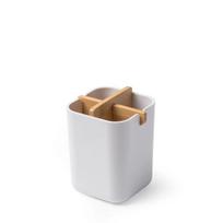 Bamboo Toothbrush Holder Naturally Eco Friendly Toothbrush Caddy Bathroom Antibacterial Toothbrush Pot Tumbler Easy Storage balta