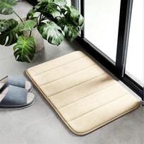 40X60CM Non slip Home Bath Mat Blue Coral Plush Floor Mat Non slip Water Absorbent Rebound Kitchen Entry Mat 16 x 24 in smėlis