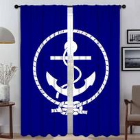 Anchor Modern Living Room Curtains 2 Pieces Tulle for Bedroom Blinds Halloween Decoration Shades Window Curtain Partition Camera W50xH70cmx2pcs-CL