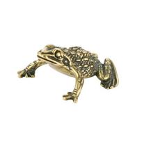 Pure Copper Frog Toad Statue Ornaments Desktop Antique Brass Tea Pet Collection Home Decoration for Living Room Animal Figurines