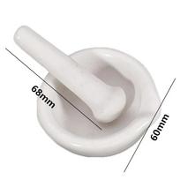60mm Chinese Style Ceramics Spice Mill Grinder Set Bowls Handheld Seasoning Mills Grinder Mortar and Pestle Tools Set Miniatures W311WW- white
