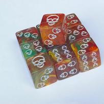 10 pcs/ set D6 Mixed Colours Polyhedral Dice 6-Sided Acrylic Transparent Game Dice Set for DND RPG Table Game Board Game Dice blue