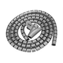 Flexible Spiral Tube Cable Organizer Wire Wrap Cord Protector Wire Storage Silver 1.5m * 16mm sidabras