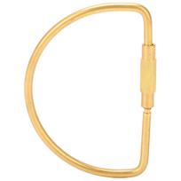Žalvarinis užrakinamas karabinas raktų pakabukas Raktų pakabuko žiedas Retro stiliaus puslankio raktų žiedų laikikliai beige