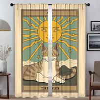 Heliocat Blackout Curtain for Room 2 Panel Partition Modern Living Room Curtains Home Interior Curtains Shades Tulle for Bedroom W50xH70cmx2pcs-CL