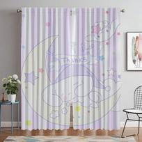 Modern Living Room Curtains 2 Pieces Cinnamorolles Halloween Decoration Shades Window Curtain for Room 2 Panel Partition Kitchen W50xH70cmx2pcs-CL