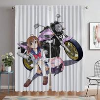 Bakuon Window Curtain for Room 2 Panel Anti-mosquito Curtains Shades Partition Tulle for Bedroom Home Interior Curtains Living W50xH70cmx2pcs-CL