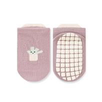Toddlers Cartoon Floor Socks with Grips for Infant Gender Neutral Prewalker Socks Spring Baby Socks Cotton Ankle Socks M tamsiai rausva spalva