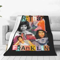 Aretha Franklin Antklodės American Soul Singer Lėktuvas Kelionės Flanelinė Patalynė Minkšta Kėdė Sofa-lova Individualizuota lovatiesė Dovana 30x40in