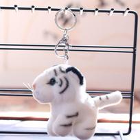10cm Mielas Mini Tigro Pliušinis Pakabukas Raktų Pakabukas Pliušinis Gyvūnas Įdaryta Lėlė Vaikų Žaislas Mergaitės Rankinės Ornamentas Kalėdinė Dovana balta