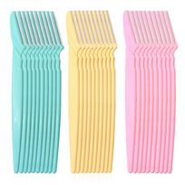 Small Professional Trimmer Safe Blade Shaping Knife Eyebrow Blades Face Hair Removal Scraper Shaver Makeup Beauty Tools 10 PCS mėlyna