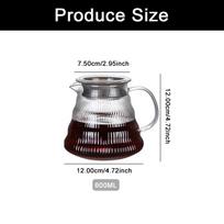 600ml Glass Coffee Pot Set Sharing Pot Filter Free Paper Filter Cloud Pot American Drip Pot Reusable Coffee Utensils