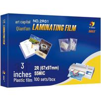 Qianfan Laminating Film: 5x6 inch Photo Paper, A5 Card Film, A3 & A4 Document Laminating Films, Customizable Support Available 3 inches/2R×5.5C×100 sheets blue