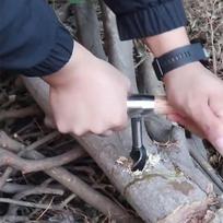 Auger Wrench Tool Multitool Bushcraft Puncher for Survival Camping pilka spalva