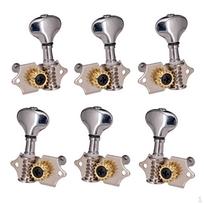 Folk Guitar String Buttons Tuning Pegs Machine Head 3 Left+3 Right sidabras