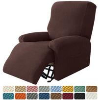 Polar Fleece Recliner Sofa Cover Elastic All Inclusive Boy Chair Cover Relax Armchair Sofa Cover Furniture Cover For Living Room 1 Seater black