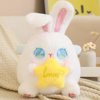 35/45cm Angel Bunny Dolls Lovely Rabbit Hug Stars Plush Toys Stuffed Soft Animal Pillow Girls Kids Birthday Xmas Gifts 35cm balta