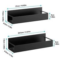 2/4pcs Magnetic Storage Shelf Household Kitchen Refrigerator Washing Machine Side Hanging Storage Rack, Multifunctional Storage 1 Large + 1 Small