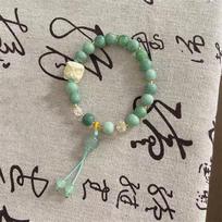 Žalias liūtas natūralaus akmens apyrankė mergaitėms - Naujas kinų stilius, aukštos kokybės raištelio rankų papuošalas Reminder Lion Bracelet mėlyna