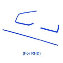 3Pcs LHD RHD Car Interior Console Center Dashboard Frame Strip Trim For Honda Civic 10th Gen 2016 2017 2018 2019 2020 2021 Car Interior Accessories Right Hand Drive Car blue