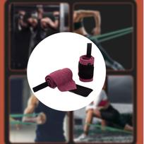 2x Powerlifting Wrist Gym Straps Wristband for Deadlifting Sports Women Men violetinė