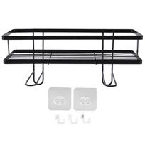 Bathroom Over The Toilet Storage Shelf Space Saver Punch Free Bathroom Storage OrganizerBlack juoda