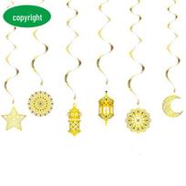 6-Pack Moon Star Oil Lamp Spiral Ornaments for Holiday Party Decoration beige