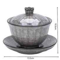 Ceramic Sancai Cover Bowl teacup Ice crack Ceramic kungfu tea set tea bowl gaiwan tea set Gift 200ml