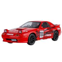1/24 Scale Mazda RX7-FC Painted Version Initial D Alloy Scale Car Model Diecast Metal Miniature Car Sound and Light Children Toy Car Gifts raudona