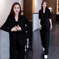 Professional Plus Size Suit Suit Spring Loose and Thin Casual Suit Jacket Wide-leg Pants Two-piece Suit XXXXXL juoda