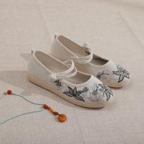 Women's Slip On Mary Jane Shoes Comfortable Ballet Flat Shoes Casual Walking Shoes With Ankle Strap Embroidered Work Flats for Women Dress Shoes 35 smėlis