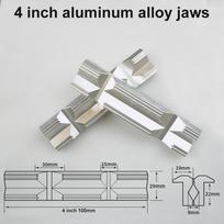 CNC Milling Steel Vise with Aluminum Alloy Jaws for Pipe Clamping 4 Inch 4 inch gray